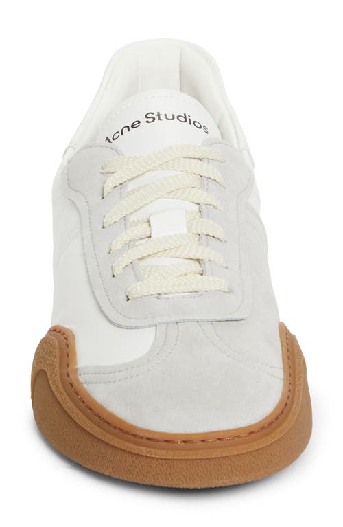 Shop Acne Studios Low Top Sneaker In White/brown