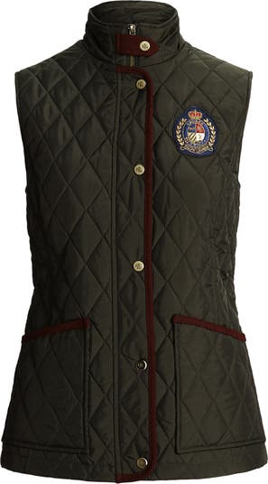 Polo Ralph Lauren - crest-patch diamond-quilted jacket - women - dstore  online