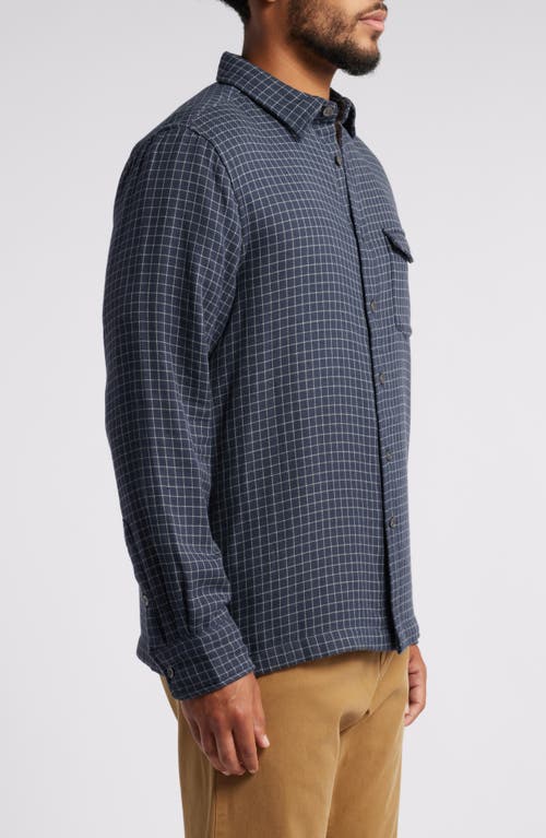 Shop Treasure & Bond Check Duofold Button-up Shirt In Navy- Grey Thom Plaid