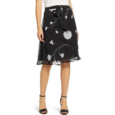 Petite Gibson X Hi Sugarplum! Holiday Coco Bow Detail Holiday Skirt, Red