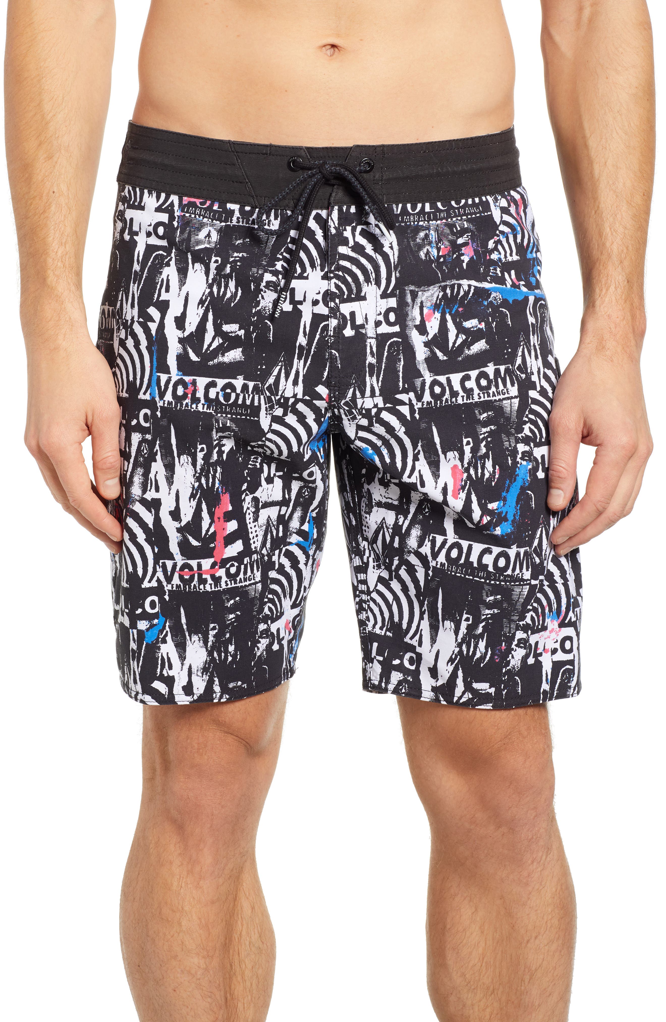 Volcom Strange Stoney Board Shorts, Pink