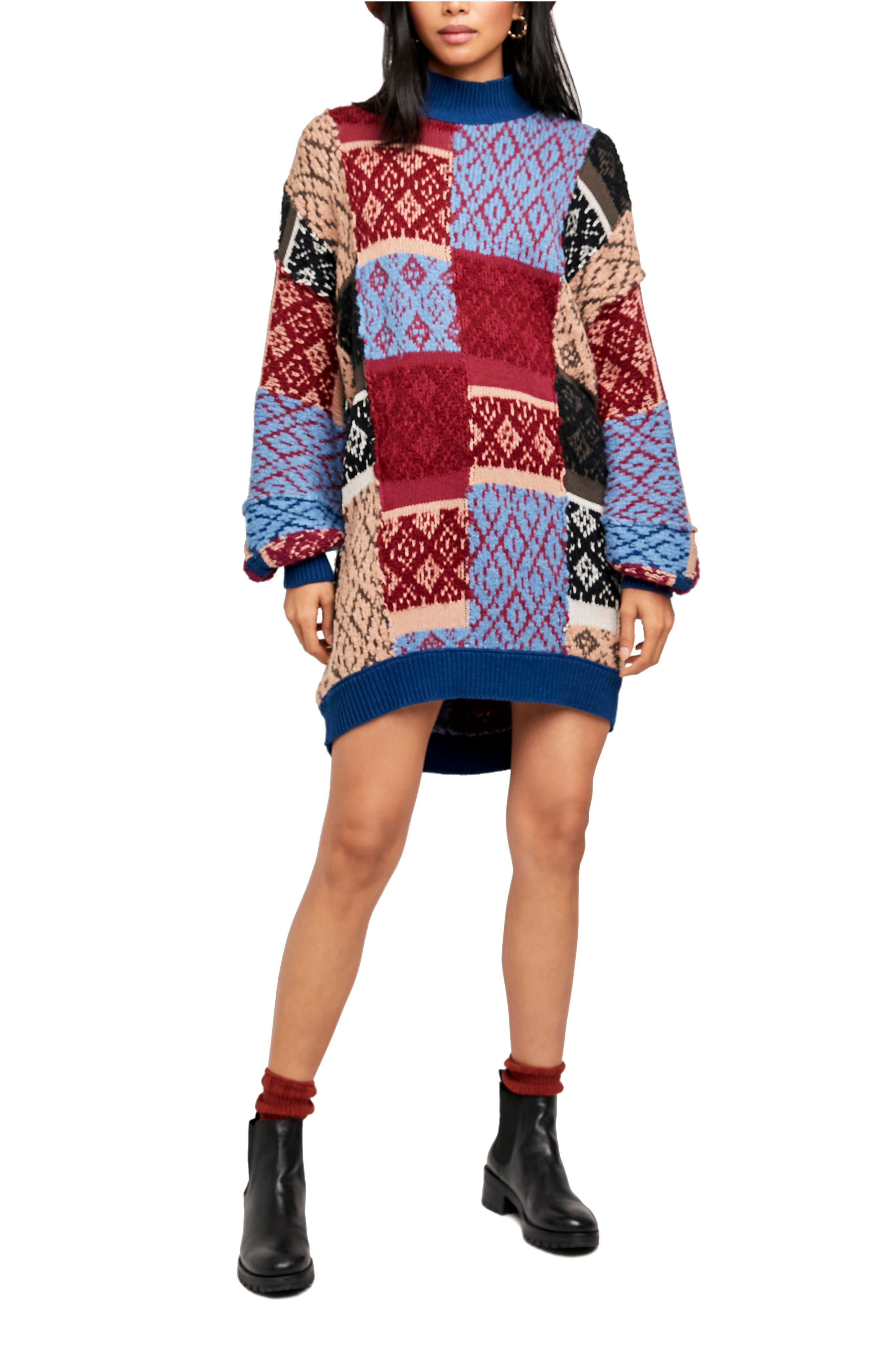 argyle sweater dress