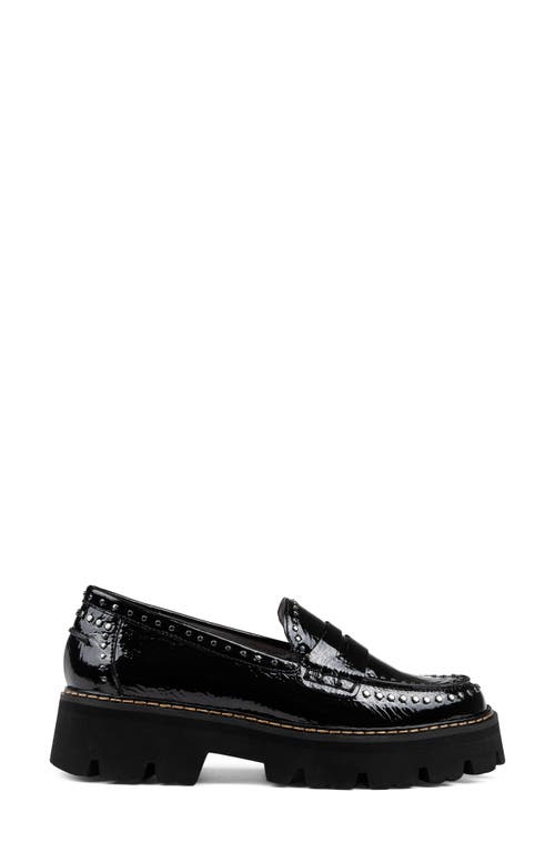 Shop Donald Pliner Massy Platform Penny Loafer In Black