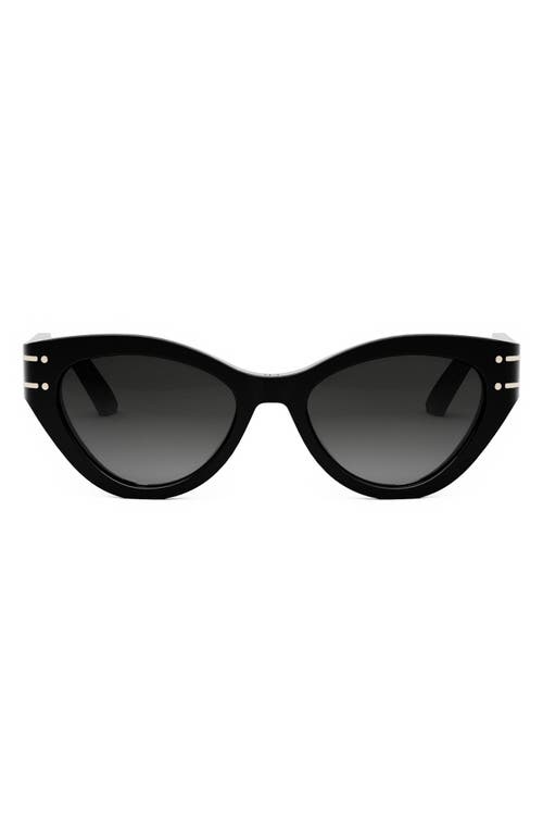 ‘DiorSignature B7I 52mm Cat Eye Sunglasses in Shiny Light Blue /Smoke at Nordstrom