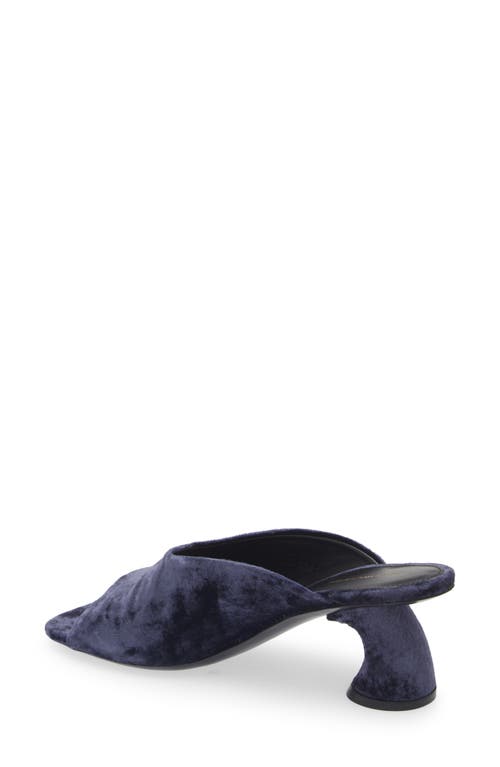 Shop Dries Van Noten Velvet Mule In Navy