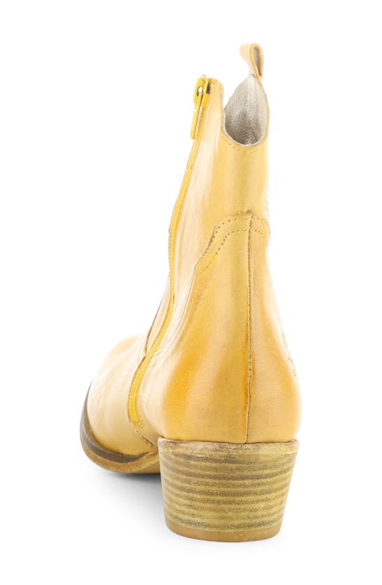 Fly London Wami Western Boot In Yellow Velvet