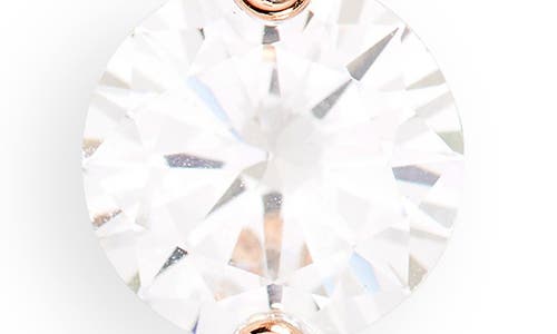 Shop Kate Spade New York Duo Prong Brilliant Cz Stud Earrings In Clear/rose Gold