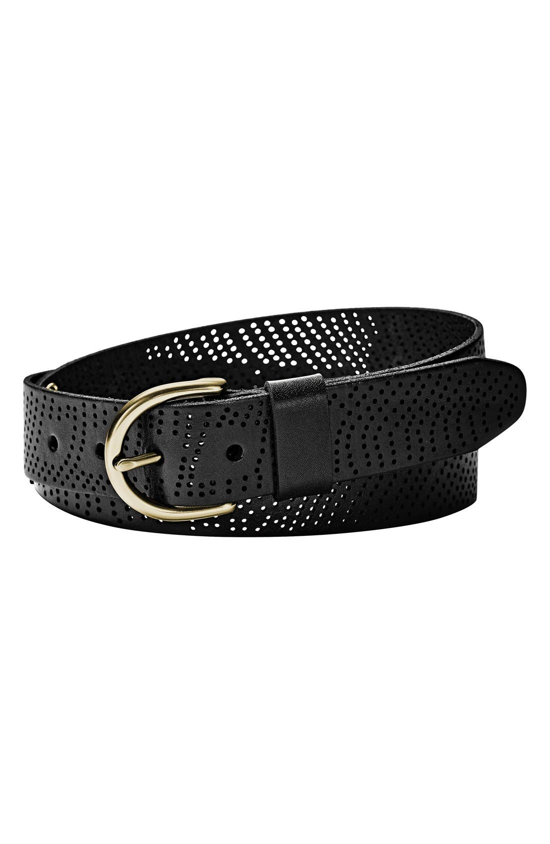 Fossil Perforated Leather Belt Nordstrom