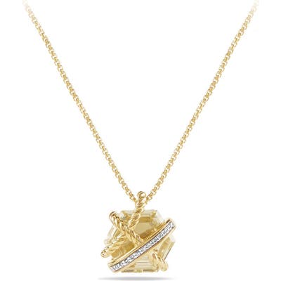 David Yurman Cable Wrap Pendant Necklace With Semiprecious Stone And Diamonds
