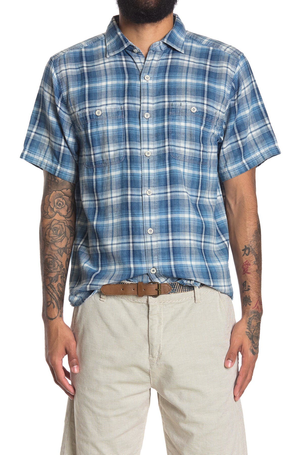 Tommy Bahama Desert Duo Plaid Print Short Sleeve Shirt Nordstrom Rack