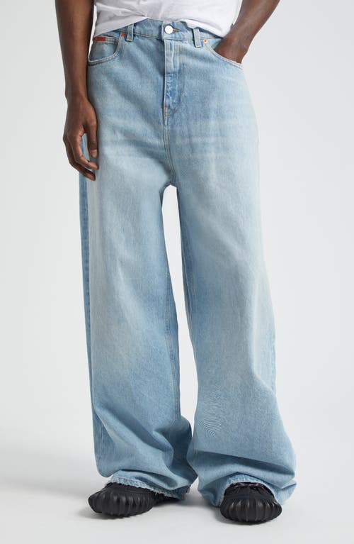 Martine Rose Extended Wide Leg Jeans in Bleached Wash at Nordstrom, Size Medium