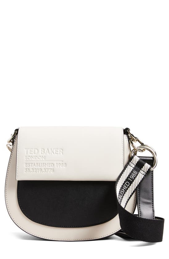 Ted Baker Darcell Logo Leather Satchel In White
