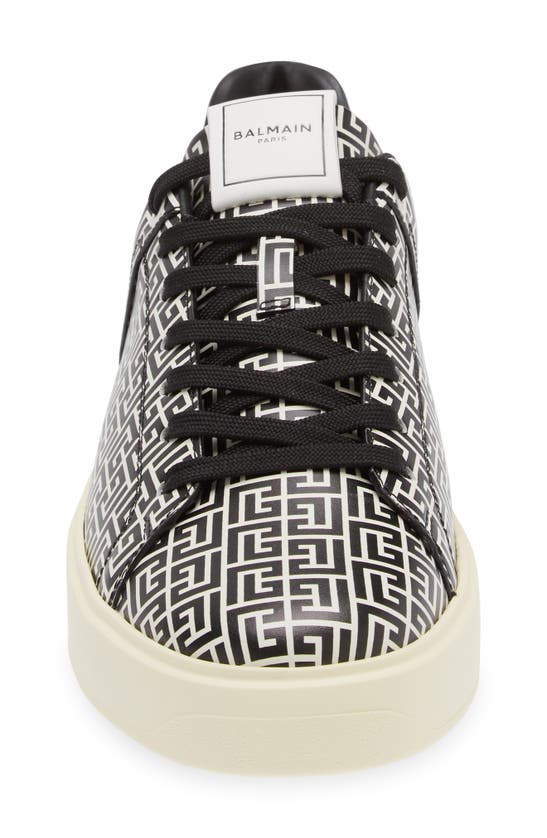 Shop Balmain B-court Sneaker In Eab Black/ White