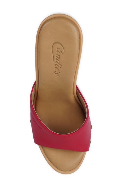Candies Candie's Antonella Slide Sandal In Red Leather