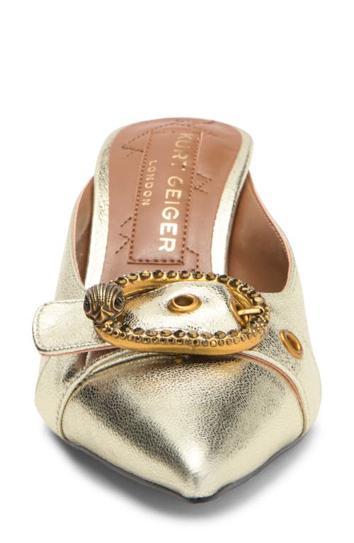Kurt Geiger London Mayfair Mule Kitten Heel Pump In Gold