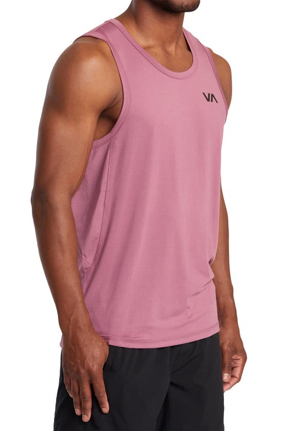 Shop Rvca Sport Vent Tank In Rose Shadow