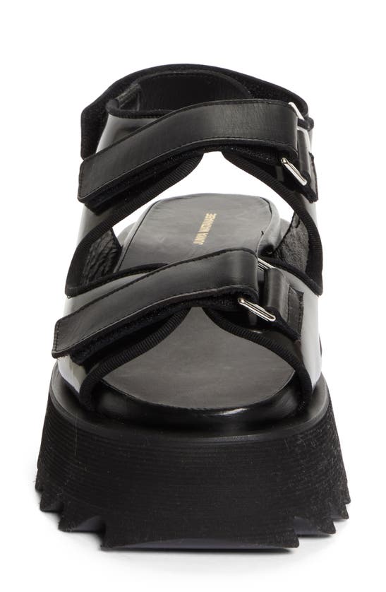 Shop Junya Watanabe Platform Sandal In Black