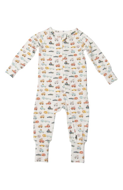 Loulou Lollipop Campers Print Fitted One-Piece Pajamas in Camper Vans at Nordstrom