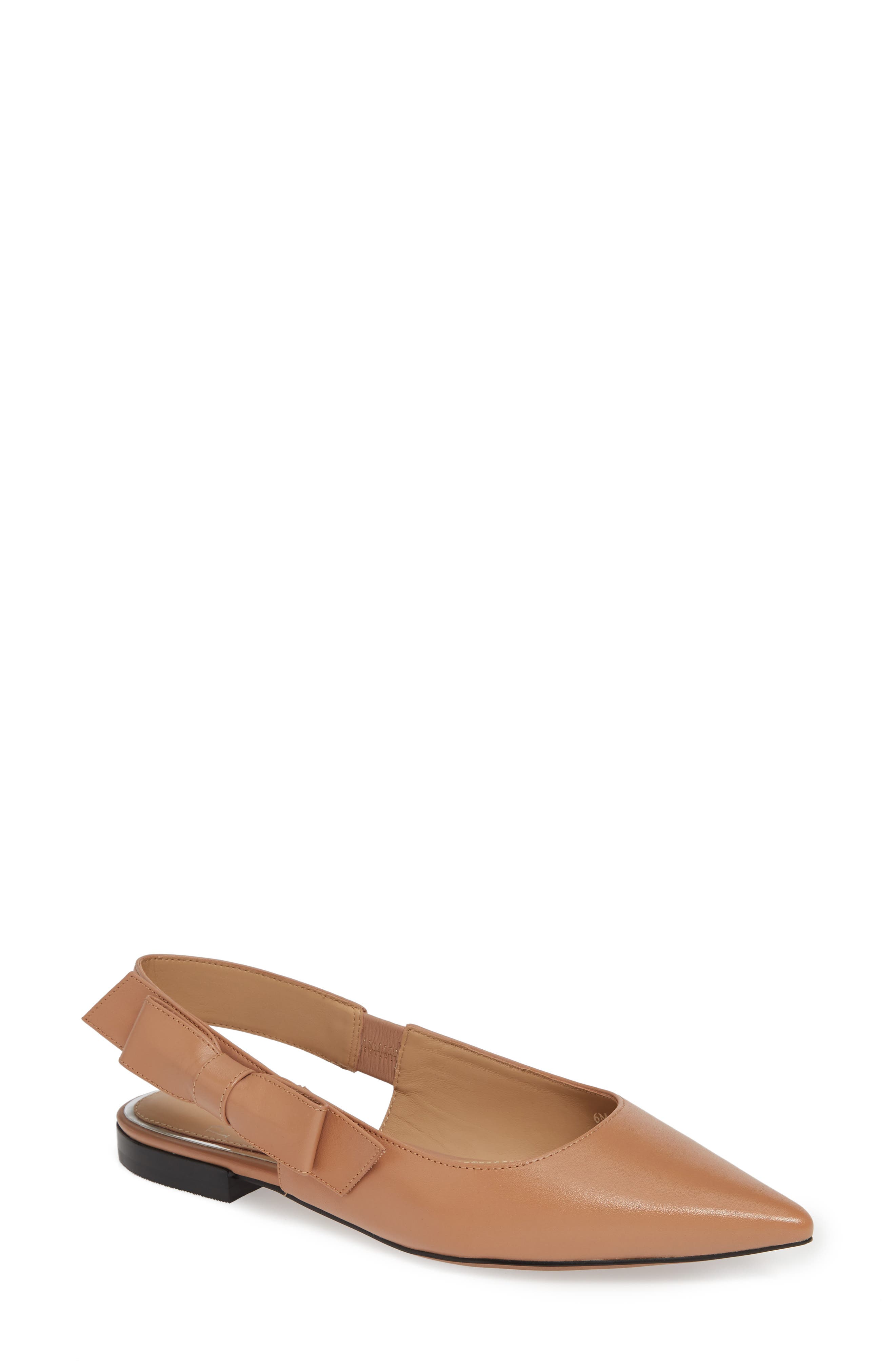Linea Paolo Darcy Bow Slingback Flat, Beige