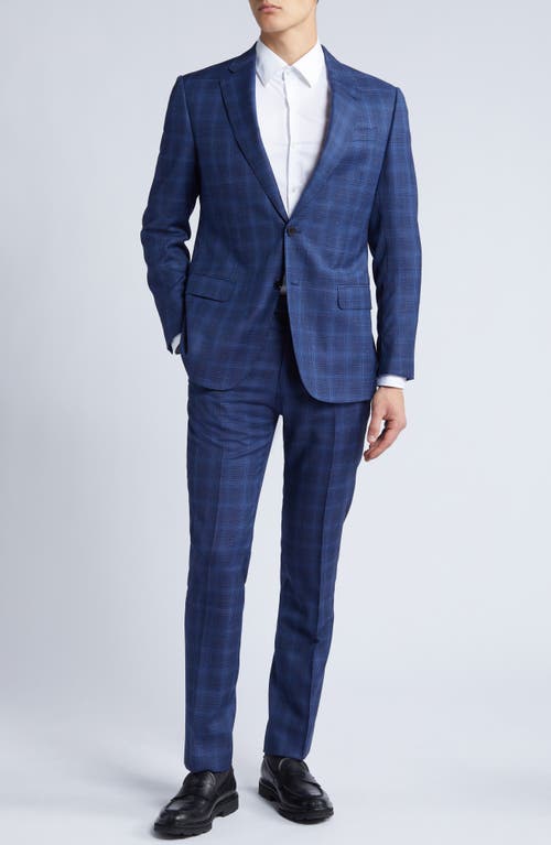 Emporio Armani G-Line Windowpane Check Wool Suit Blue at Nordstrom, Us