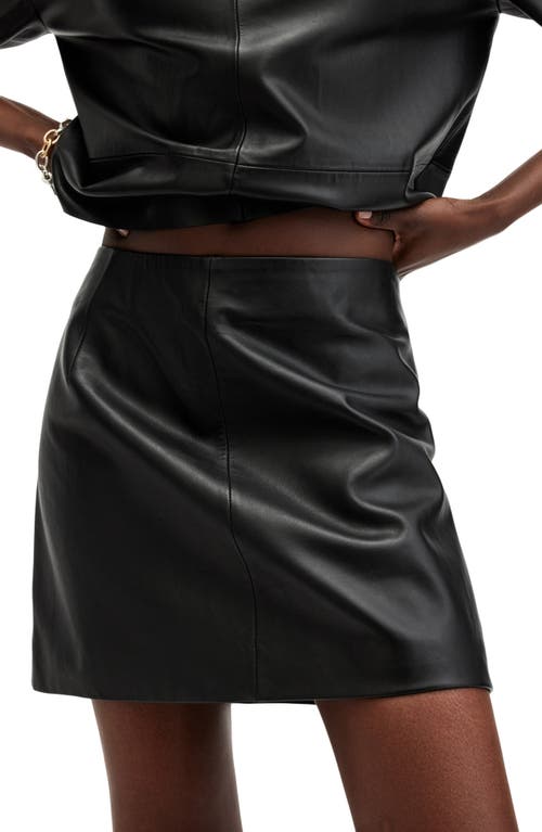 Allsaints Renai Desserto Mini Skirt In Black