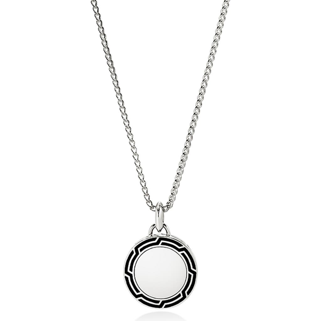 John Hardy Pendant Necklace In Black/silver
