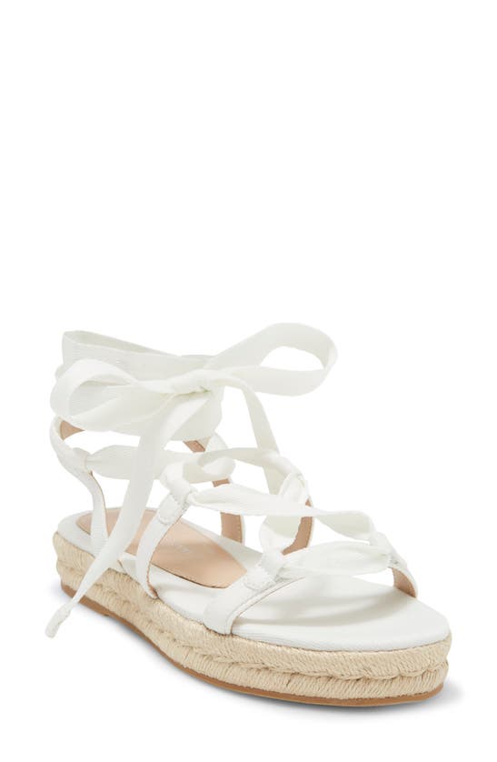 Stuart Weitzman Espadrille Flat Sandal In White.