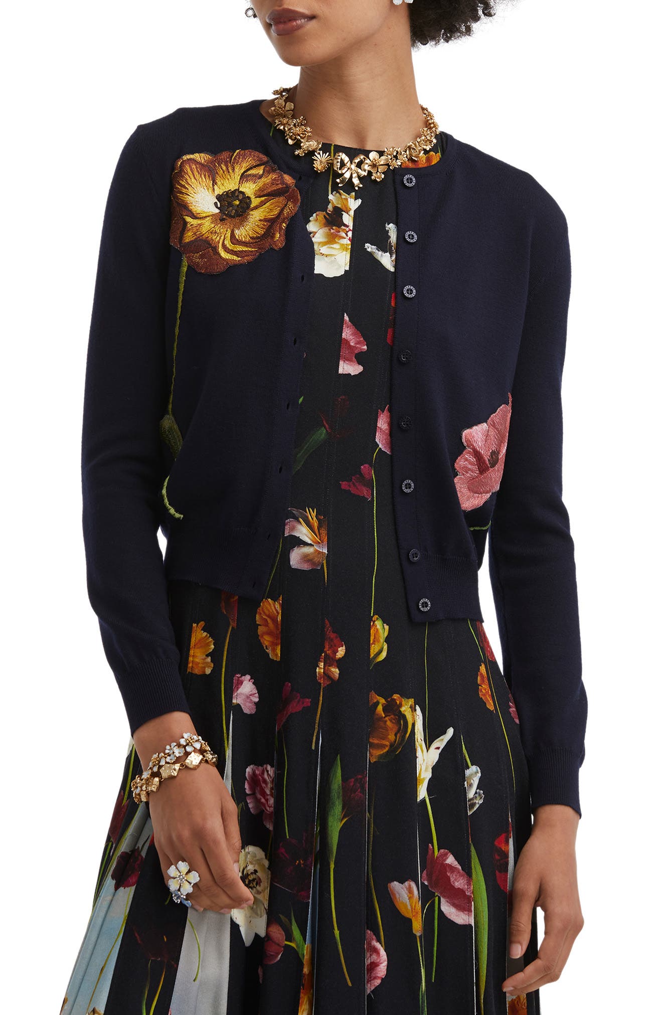 flowered cardigans