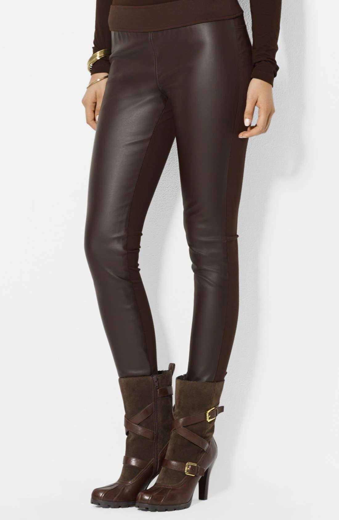 ralph lauren faux leather pants