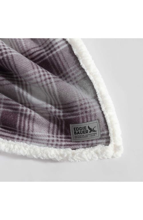 Eddie Bauer Nordic Plaid Throw Blanket In Dark Purple