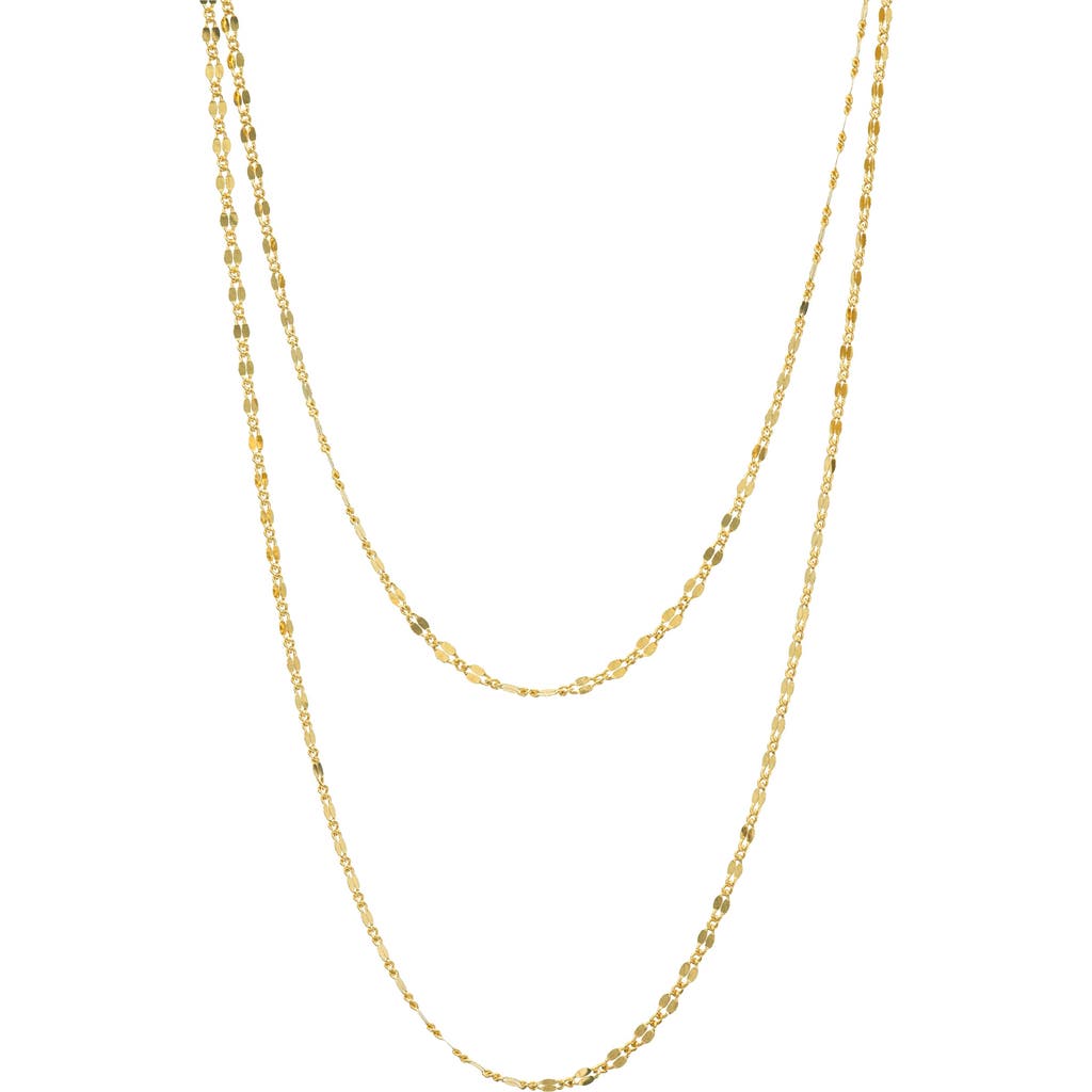 Albisia Muse Double Chain Necklace In 14k Gold Filled