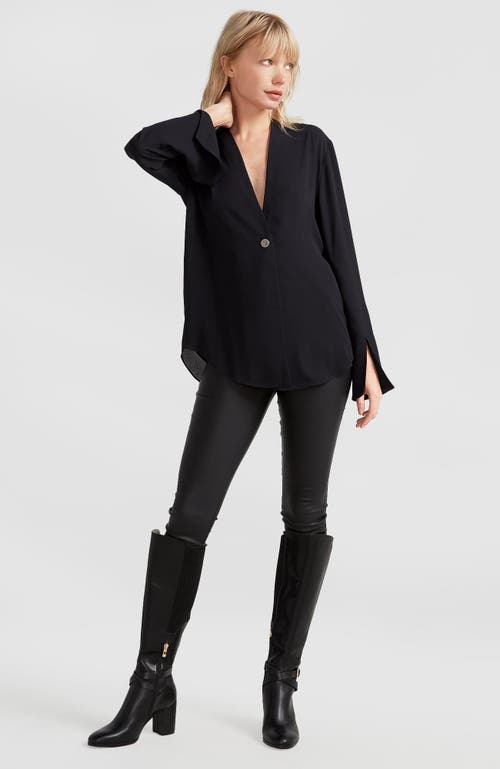 Shop Belle & Bloom Sheer Genius Lightweight Blazer In Black