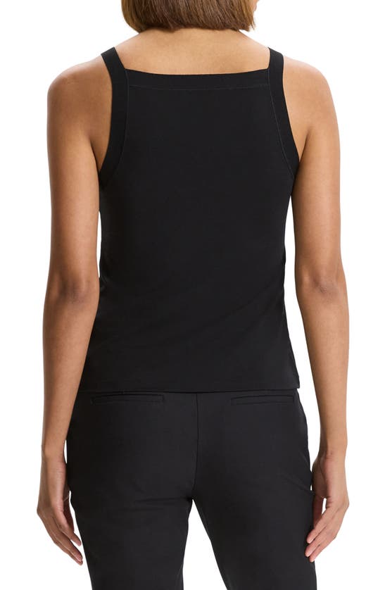 Shop Theory Square Neck Knit Tank In Black