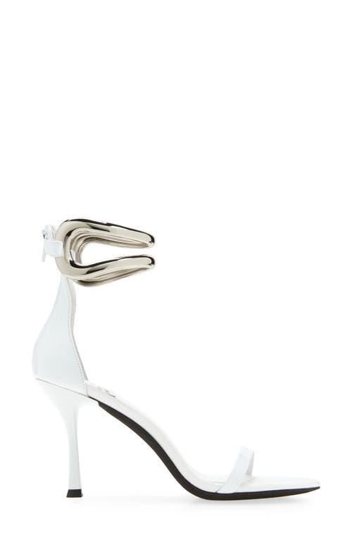 Shop Jeffrey Campbell Cuff It Ankle Strap Sandal In White Silver