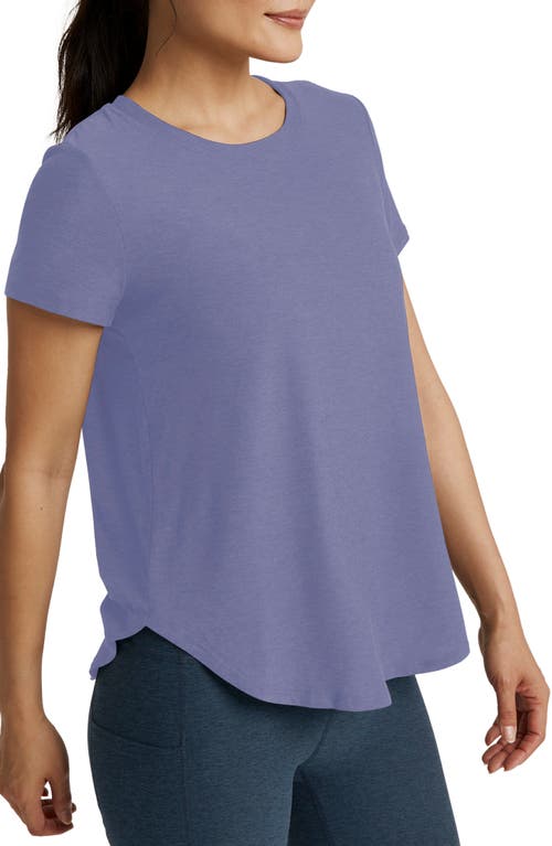 Shop Beyond Yoga On The Down Low T-shirt In Periwinkle Cloud Heather