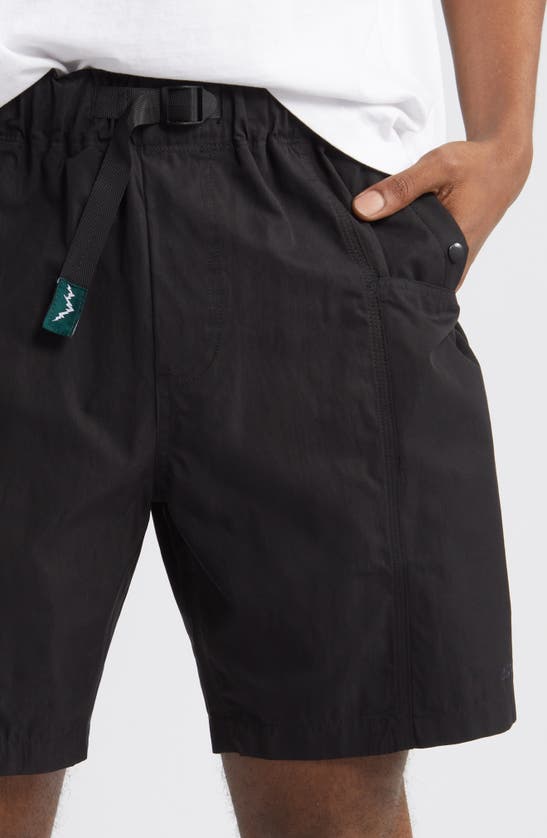 Shop Afield Out Cascade Cargo Nylon Shorts In Black