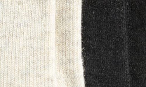 Shop Hue 2-pack Wool Blend Mini Crew Socks In Oatmeal Pack