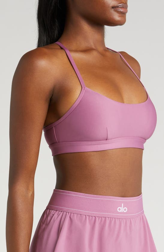Shop Alo Yoga Alo Airlift Intrigue Bra In Soft Mulberry