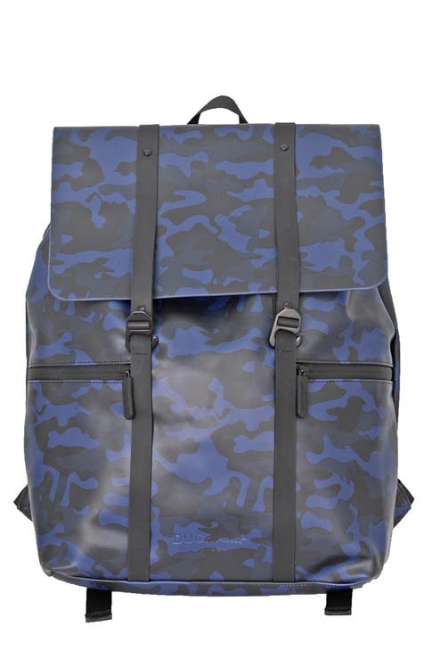 Duchamp Rubberized Duffle Bag in Navy Camo