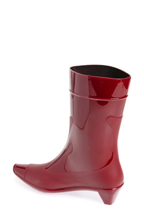 Shop Jeffrey Campbell Drench Cap Toe Boot In Red Combo