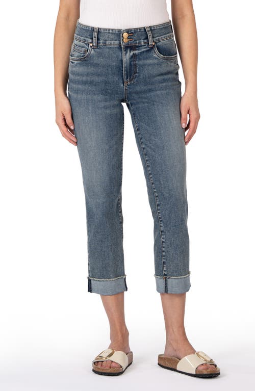 KUT from the Kloth Amy Mid Rise Crop Skinny Jeans Sustained W/Med at Nordstrom,