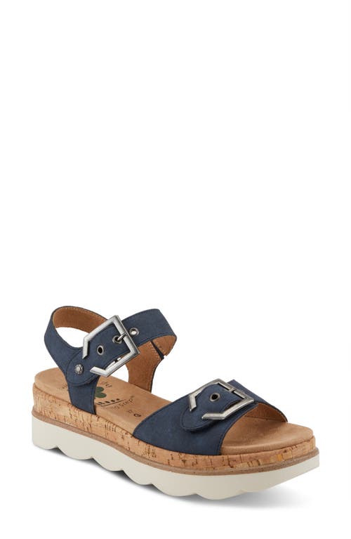 Shop Spring Step Hanyo Sandal In Navy