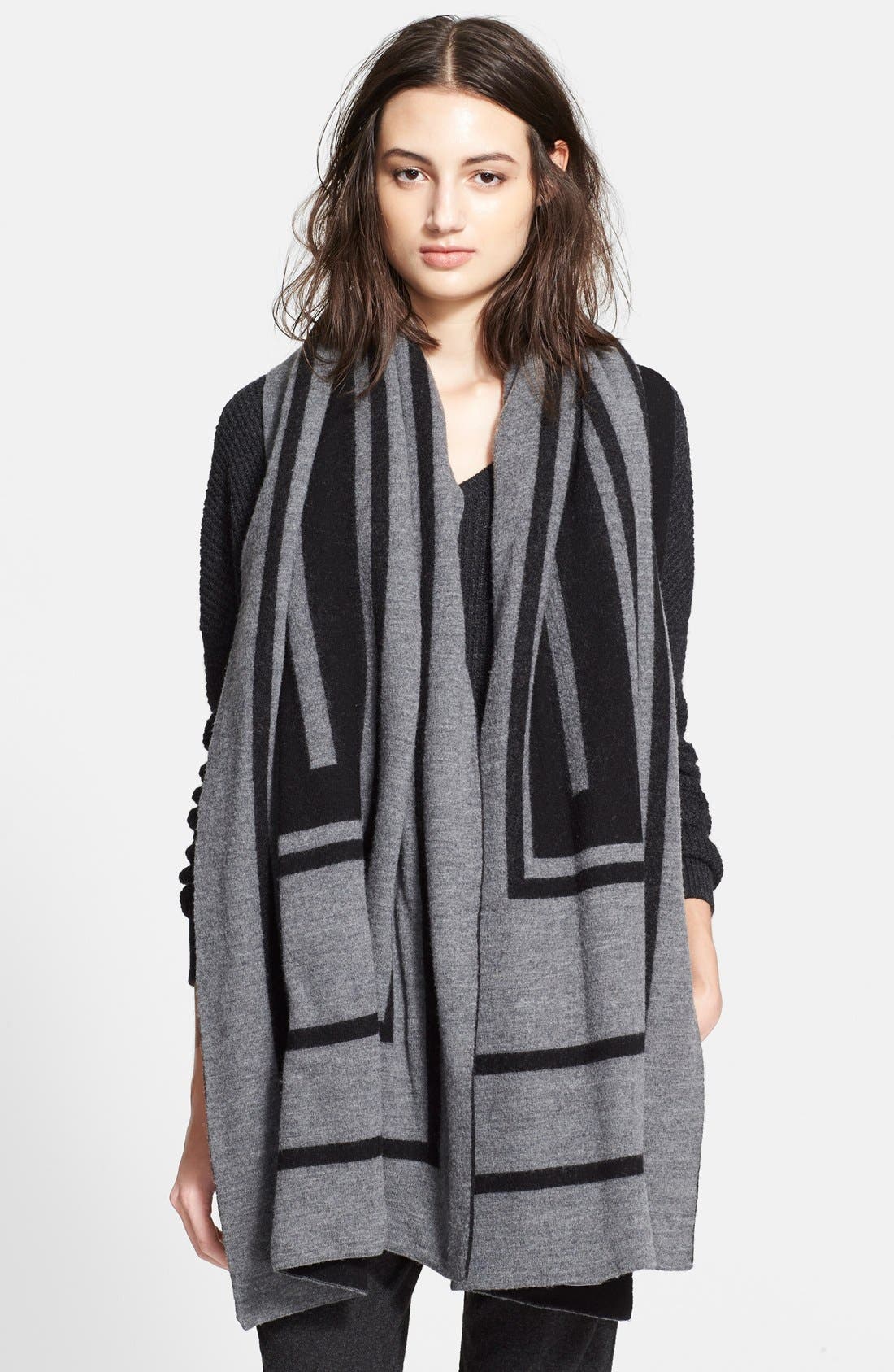 Vince Stripe Jacquard Wool Blanket Scarf Nordstrom