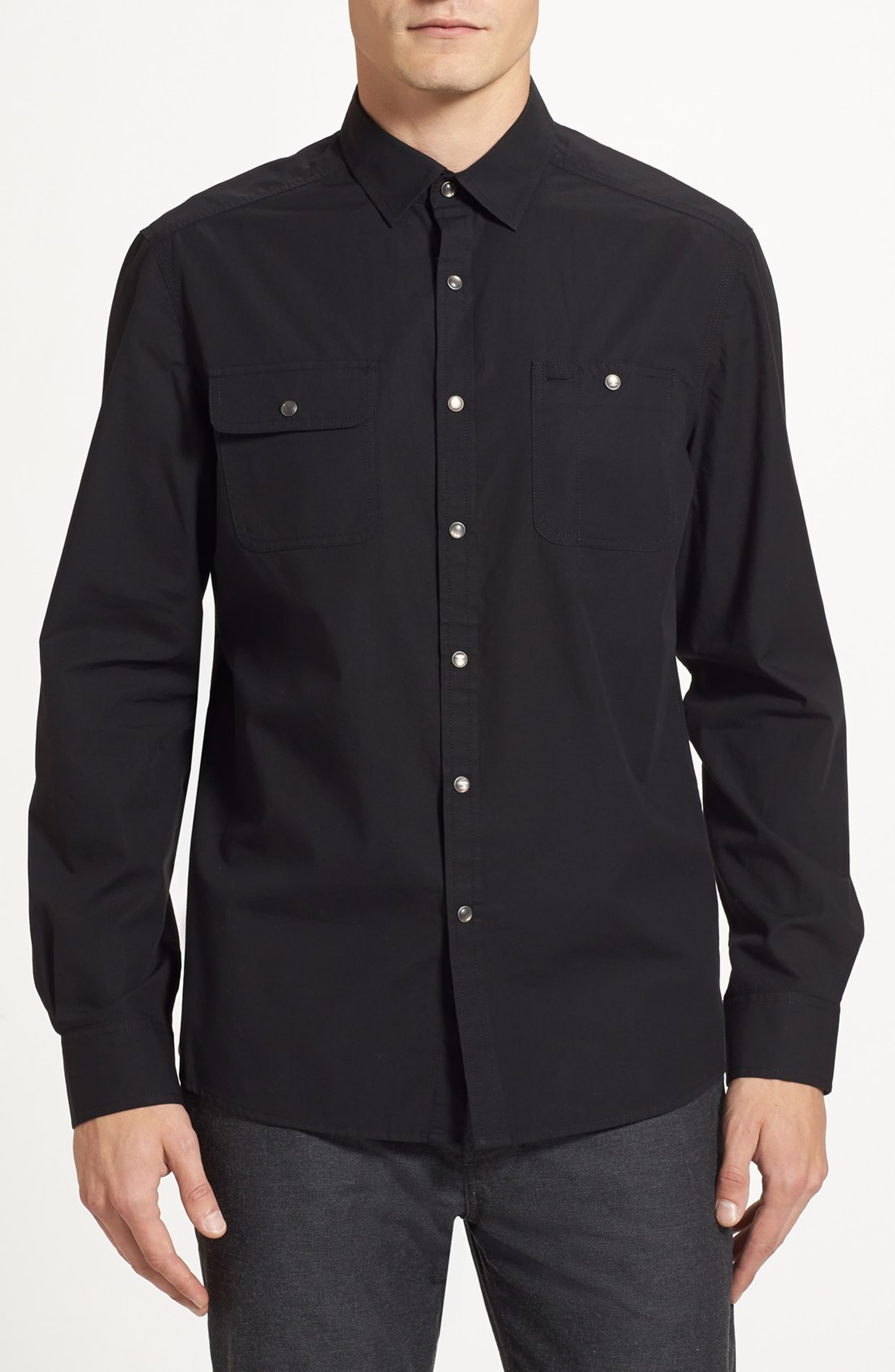 Kenneth Cole New York Trim Fit Long Sleeve Cotton Sport Shirt | Nordstrom
