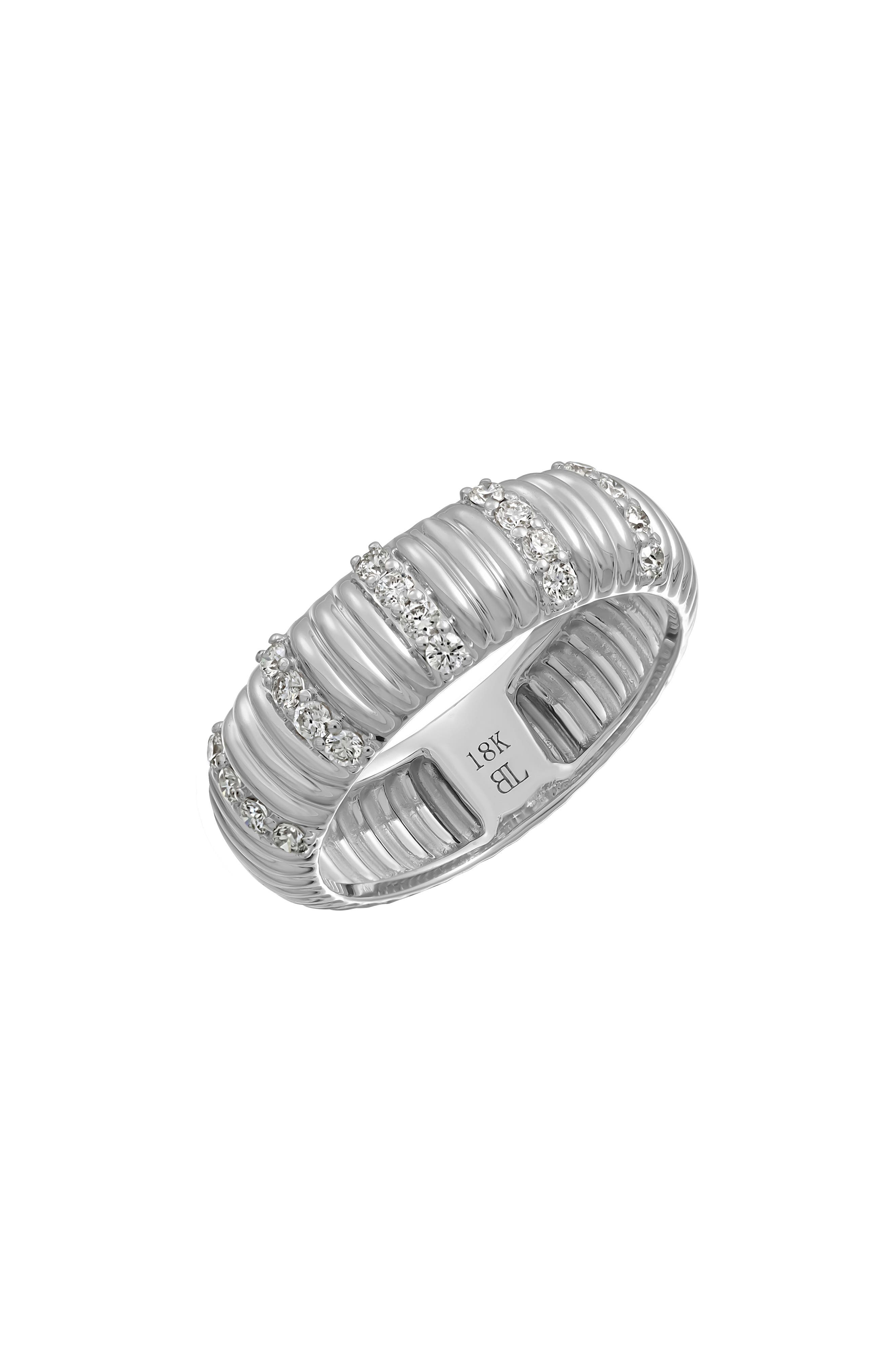 Bony Levy Cleo Diamond Band Ring in 18K White Gold 