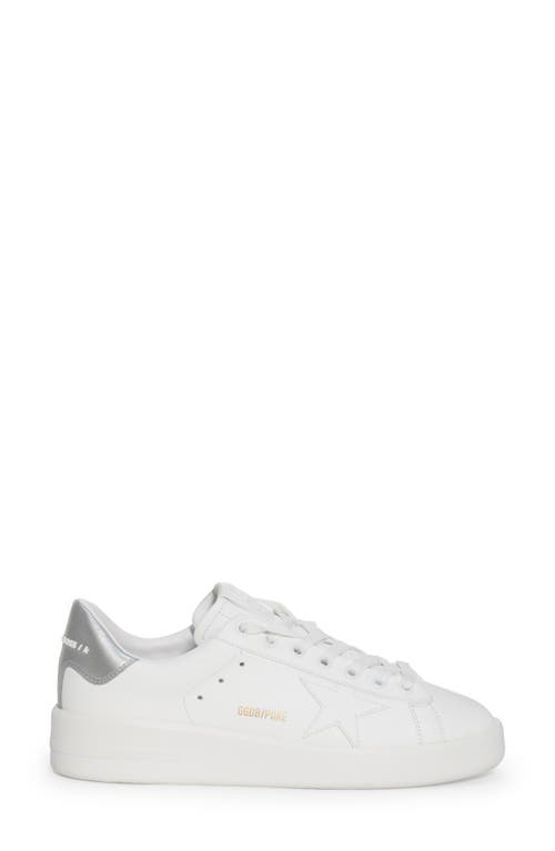 Shop Golden Goose Purestar Low Top Sneaker In White/silver