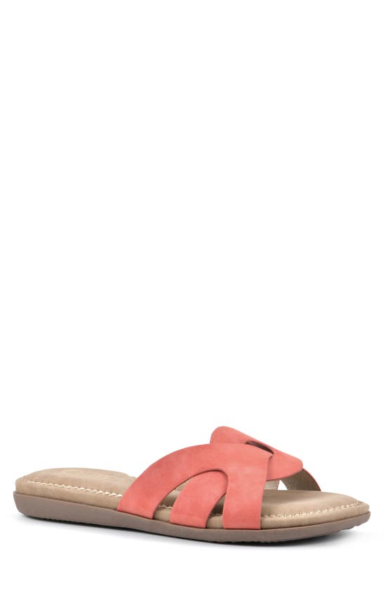 Cliffs By White Mountain Fortunate Woven Sandal In Red/ Sueded/ Smooth