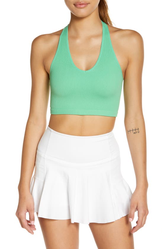 Fp Movement Free People  Free Throw Crop Tank In Washed Jade