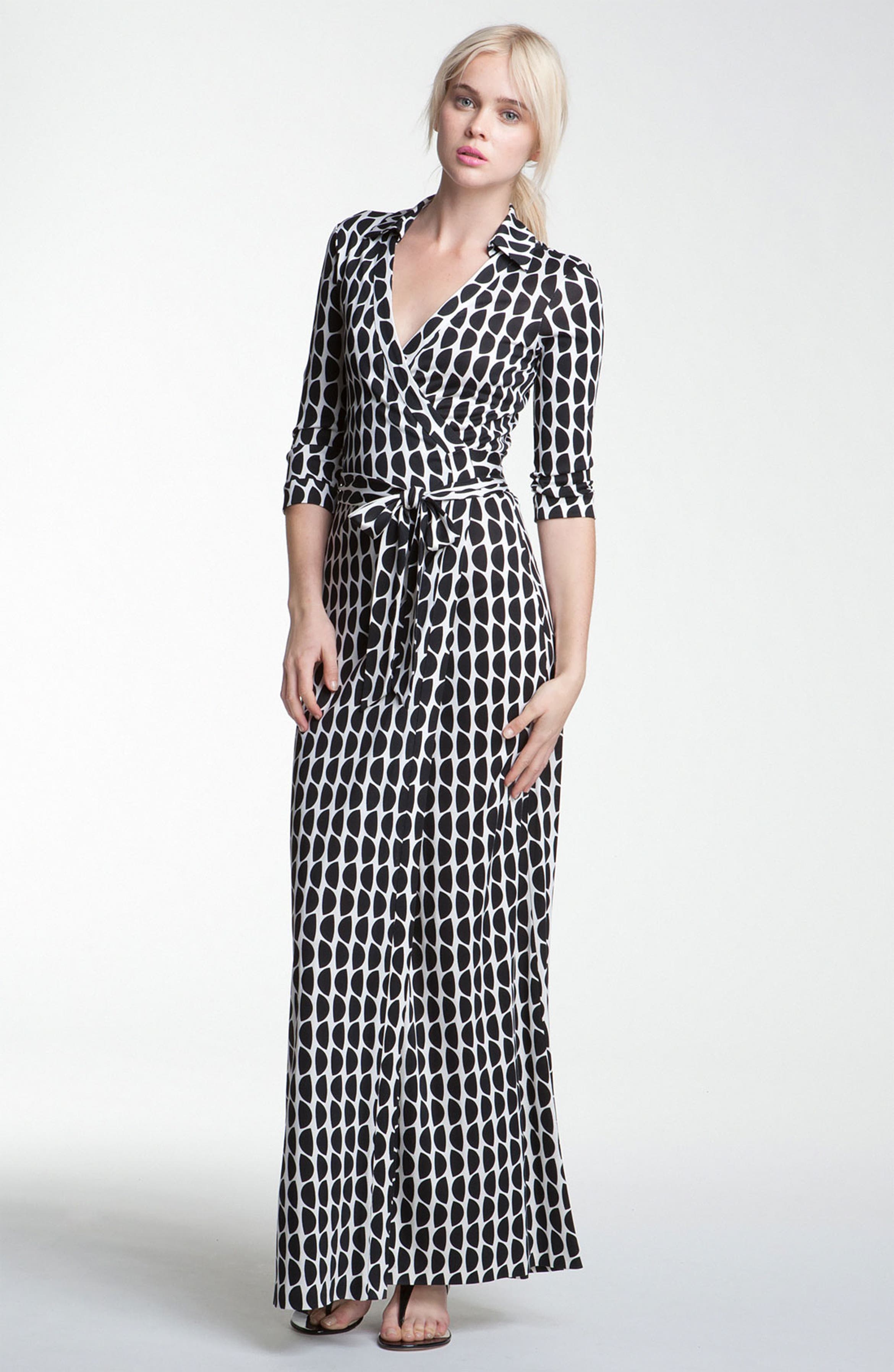 Diane von Furstenberg 'Abigail' Print Silk Wrap Maxi Dress | Nordstrom