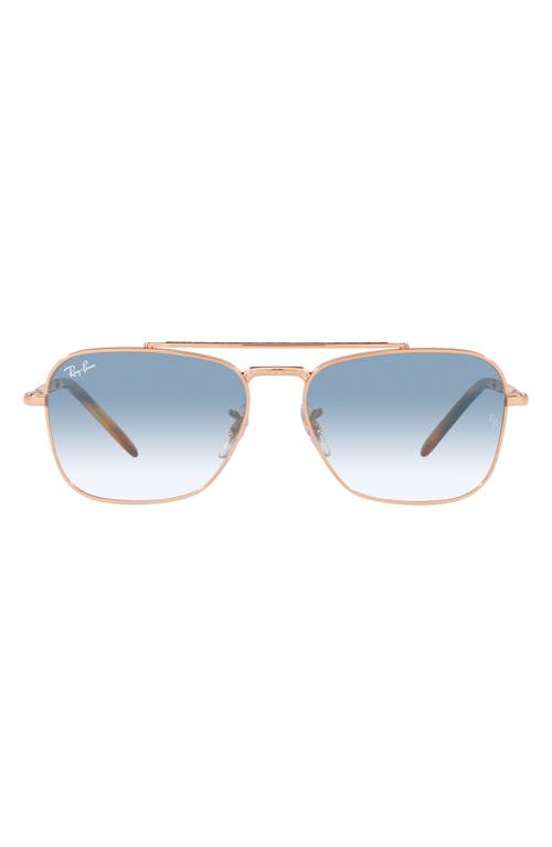 Ray Ban Ray-ban New Caravan 55mm Gradient Square Sunglasses In Gold